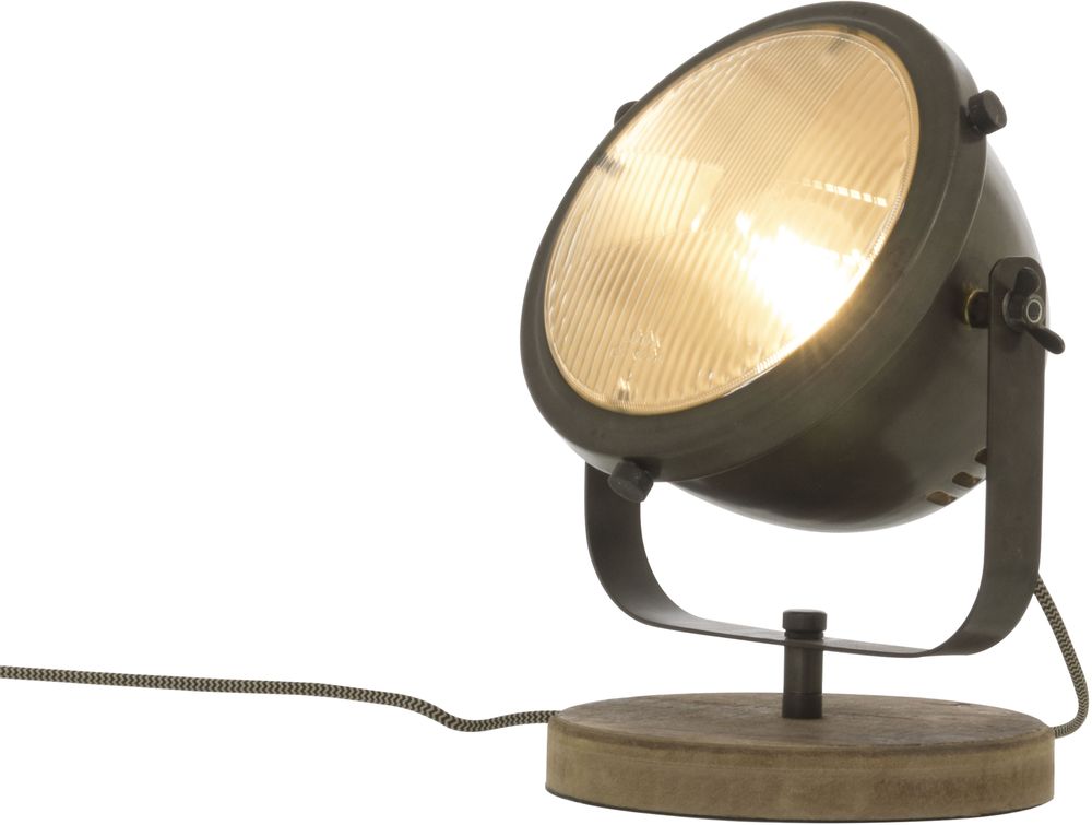 Alaska tafel/wandlamp - IJzergrijs/hout Alaska tafel/wandlamp - IJzergrijs/hout