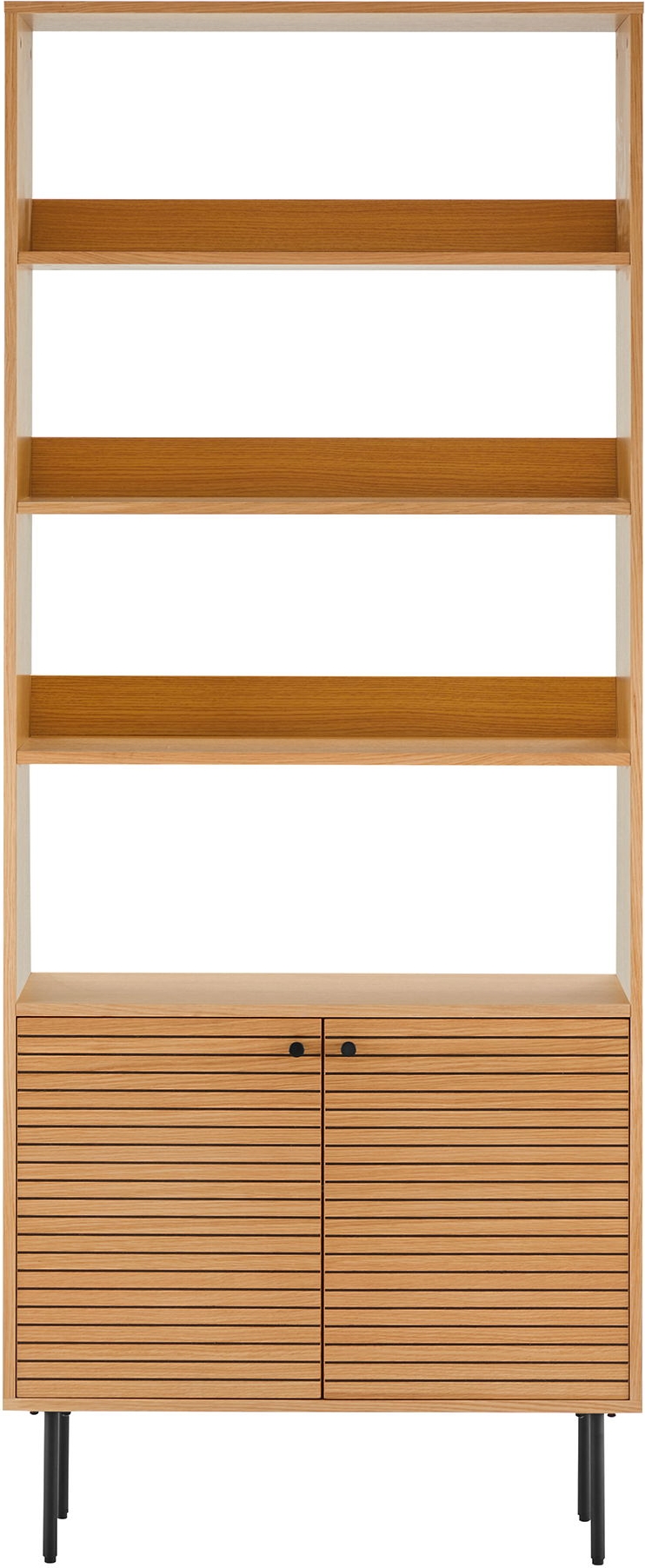Kyoto boekenkast - Eiken/zwart