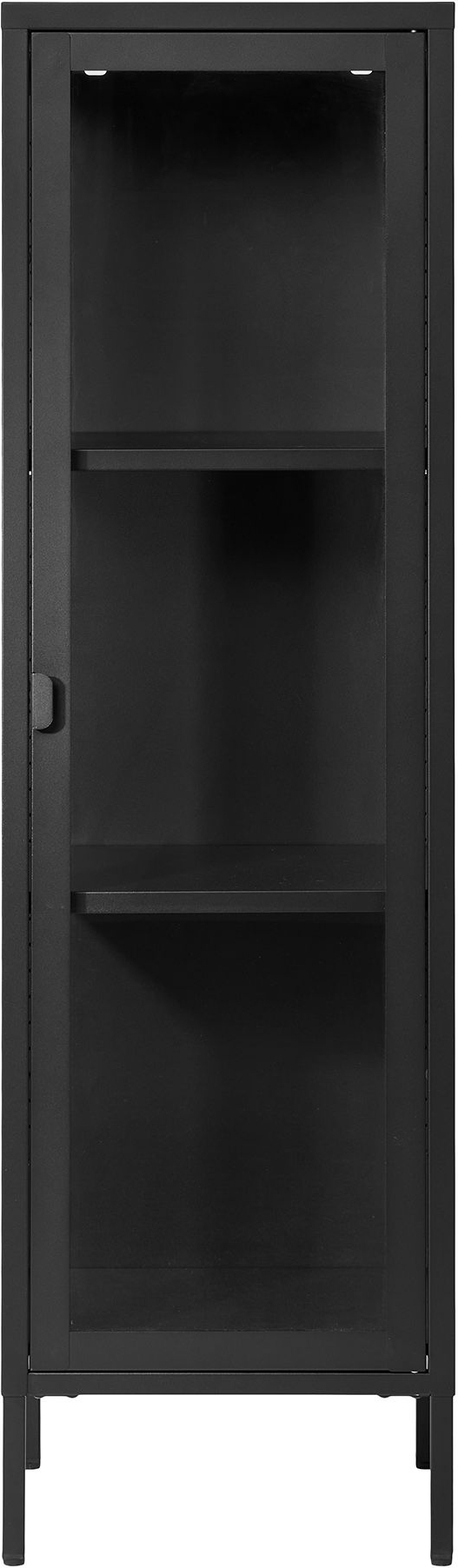 Brisbane vitrinekast 40x35x140 cm - Zwart