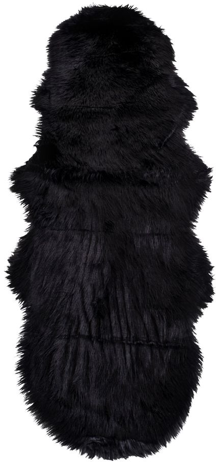 Lammskinn imitation - Svart - 60x180