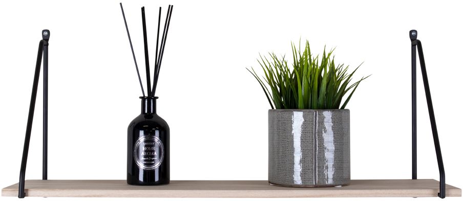 Arnhem Wandplank - Zwart/hout