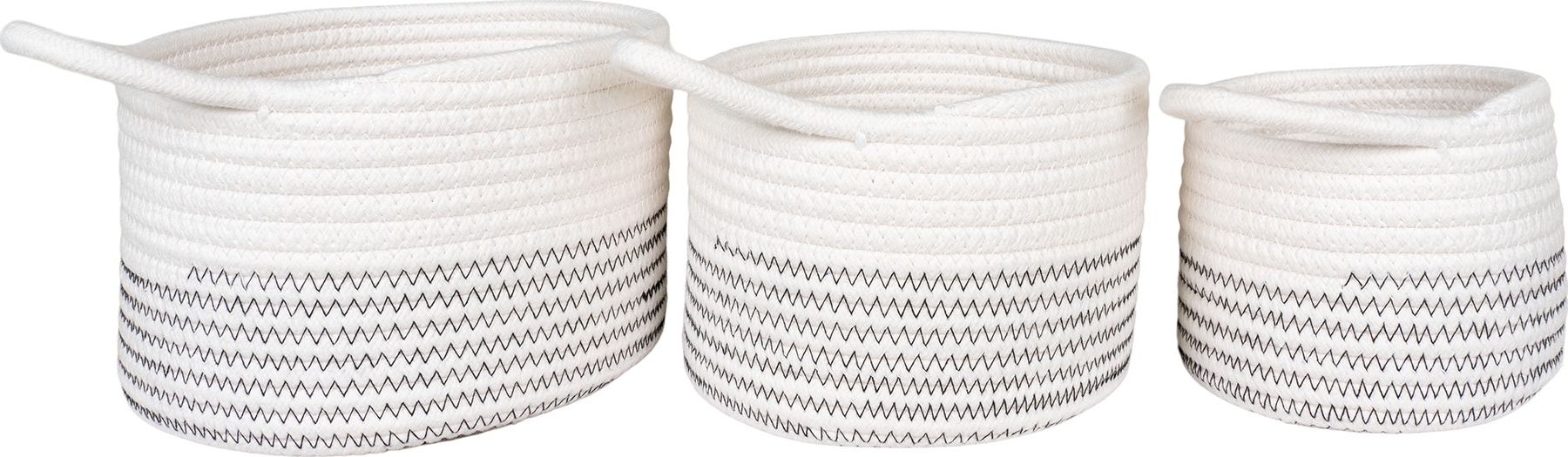 Korgset 3 st - Vit/grå Korgset 3 st - Vit/grå