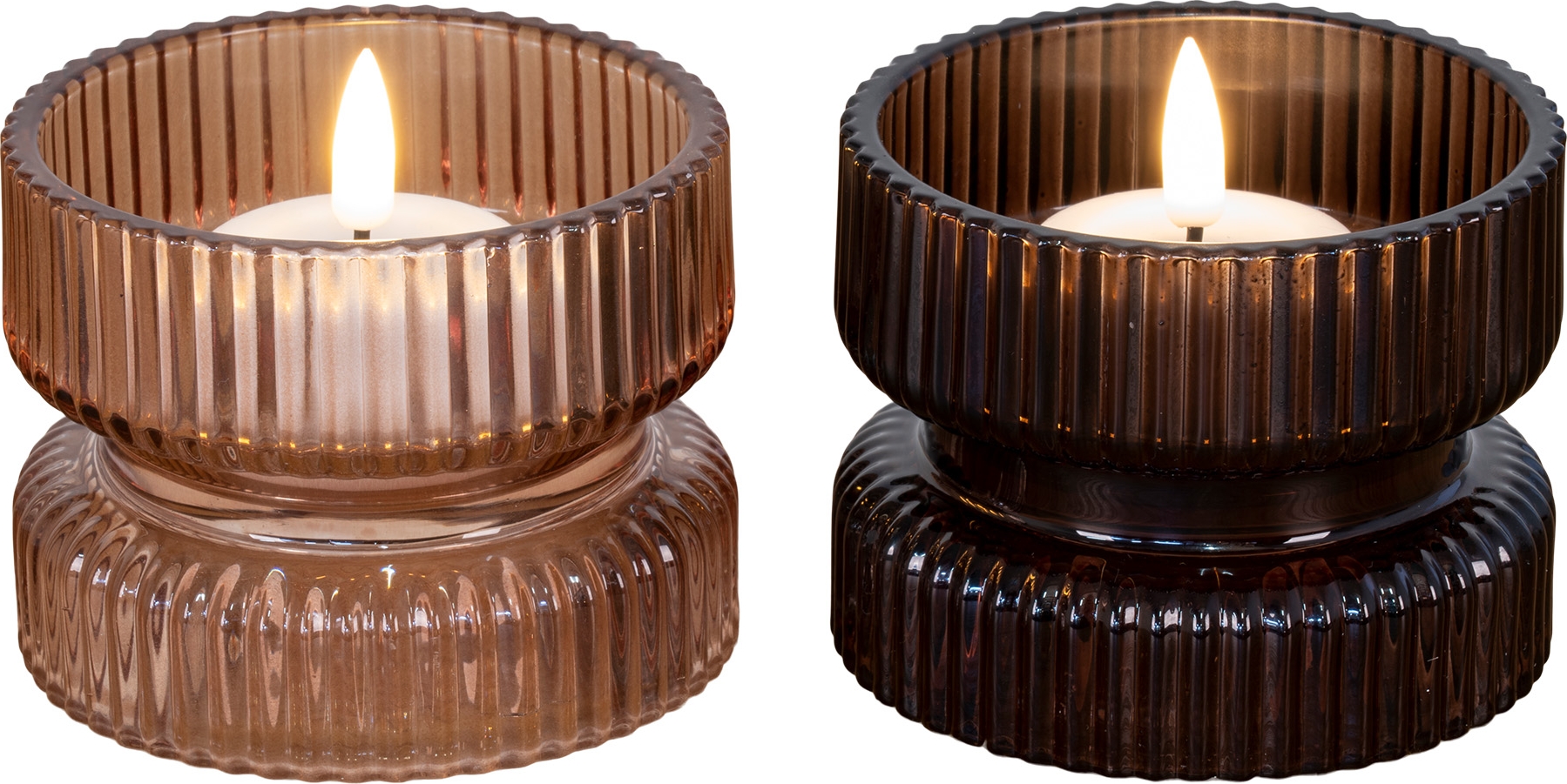 Kandelaar Salin - Amber/bruin Kandelaar Salin - Amber/bruin