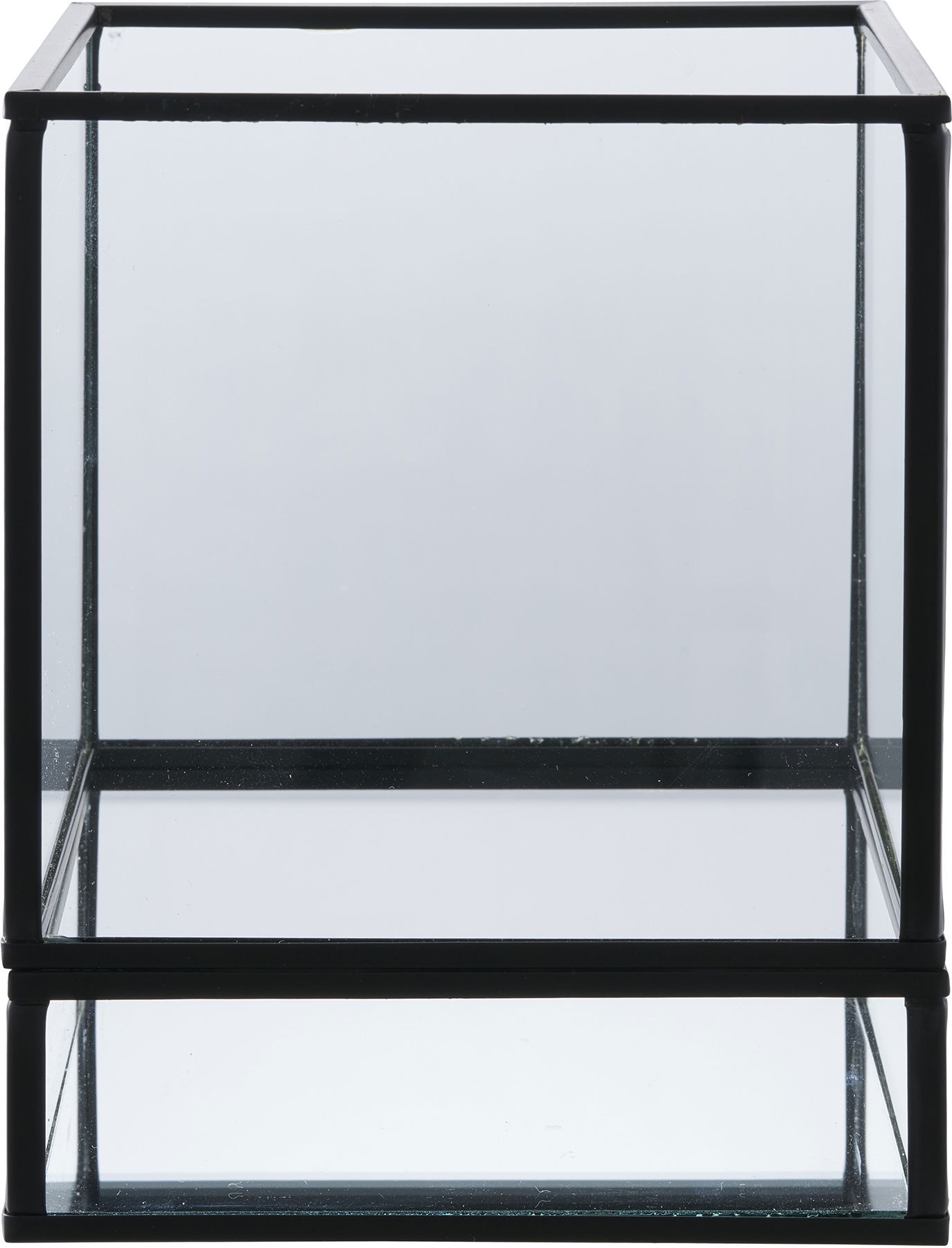 Hurricane kandelaar 12x12x15 cm - Zwart