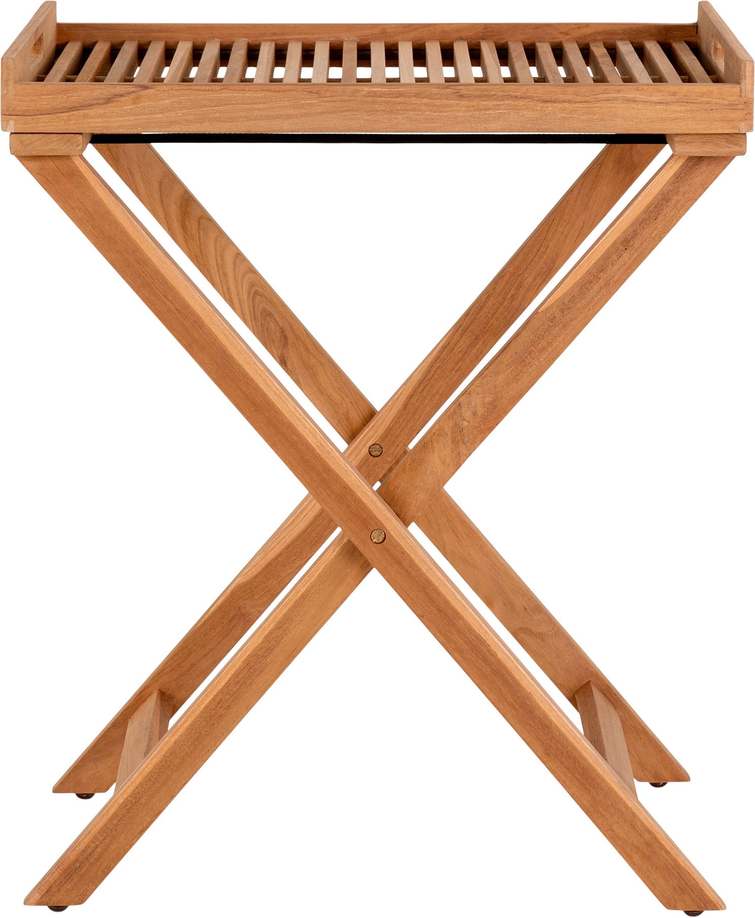 Ronde dienbladtafel 60 x 40 cm - Teak Ronde dienbladtafel 60 x 40 cm - Teak