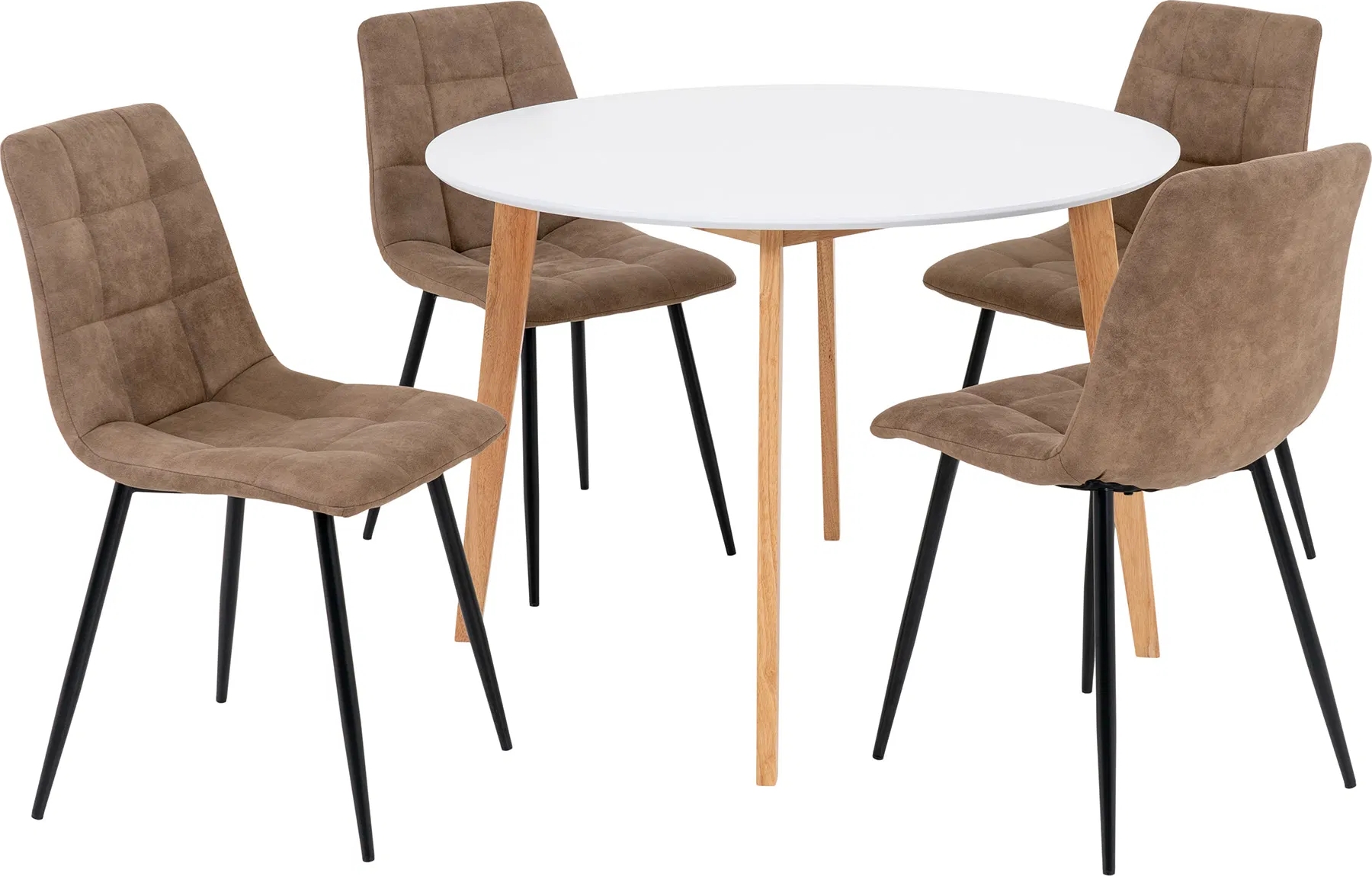 Vojens matgrupp - Brun/vit + 3.00 x M�beltassar