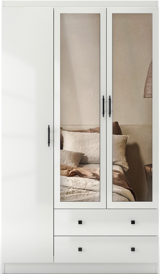 Lavinia garderob 105 x 50 x 210 cm - Vit Lavinia garderob 105 x 50 x 210 cm - Vit