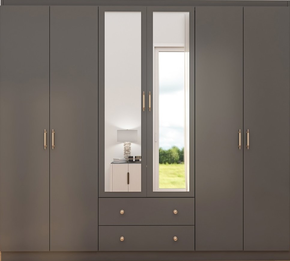 Lavinia garderob 210 x 50 x 210 cm - Antracit Lavinia garderob 210 x 50 x 210 cm - Antracit