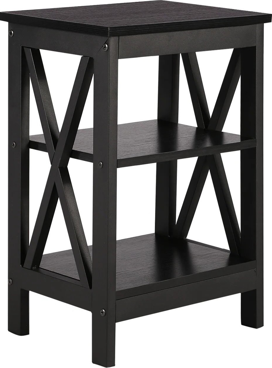 Stijlvolle bijzettafel Zwart - 50 x 30 cm