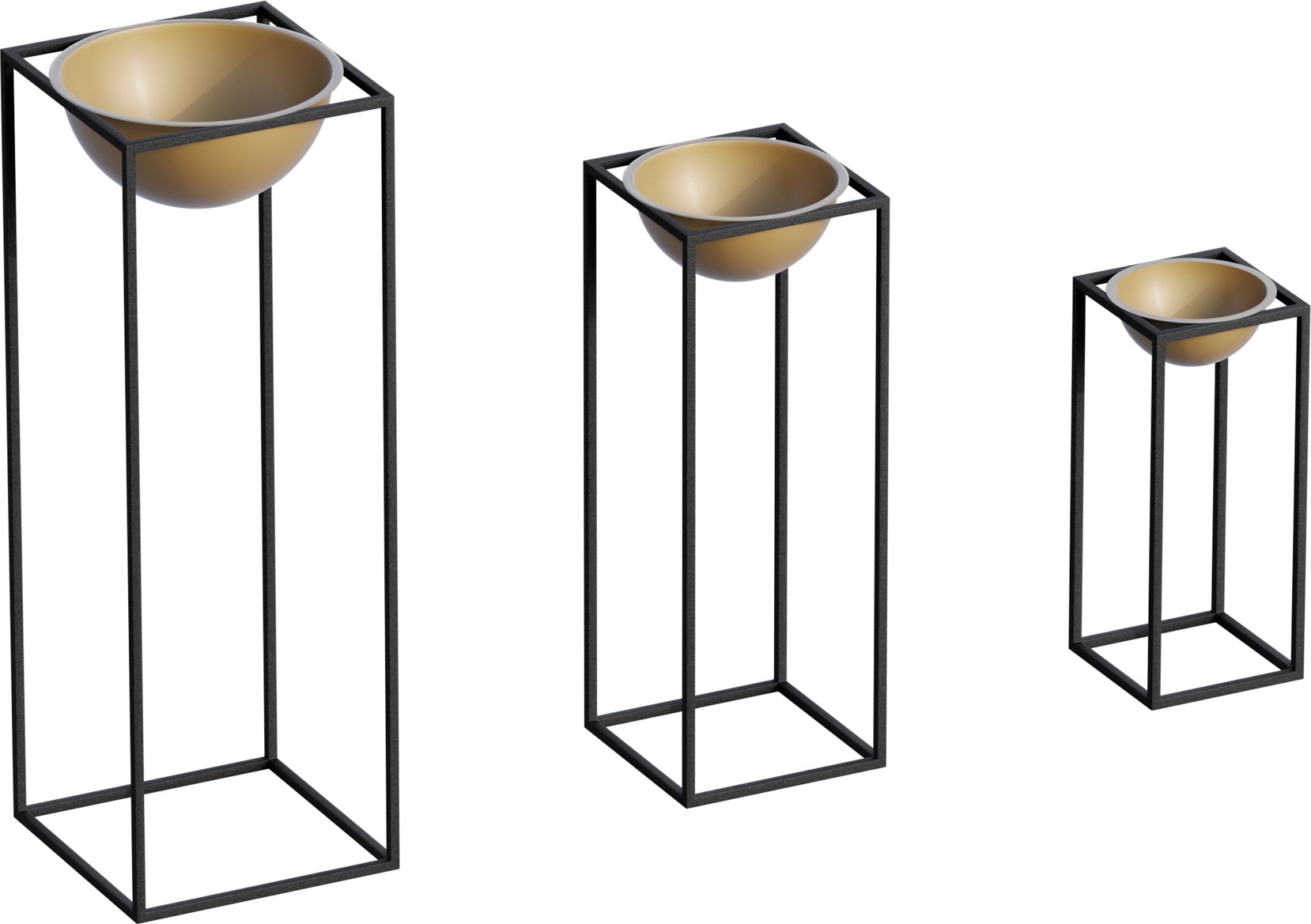 Plato 19 pot - Zwart/goud