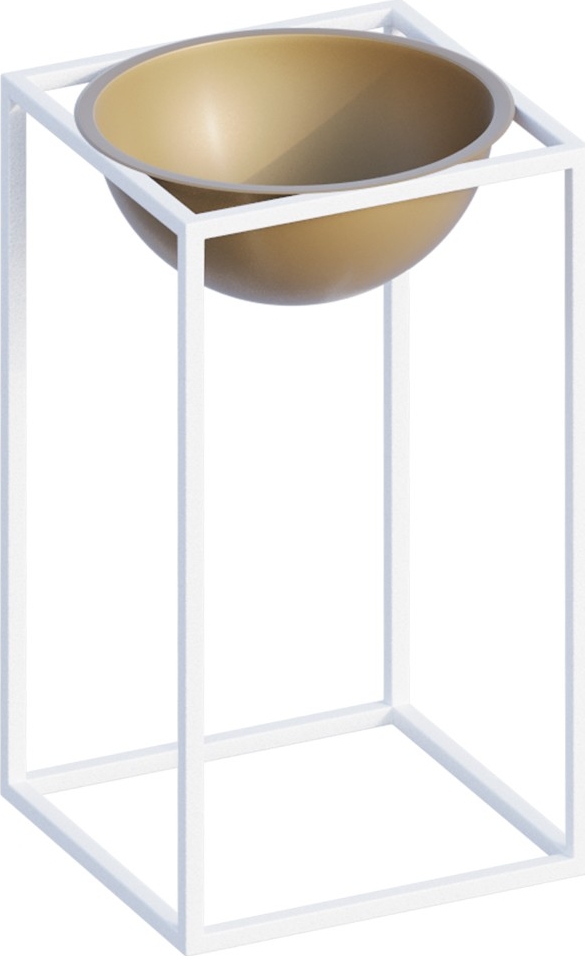 Plato 22 pot - Wit/goud