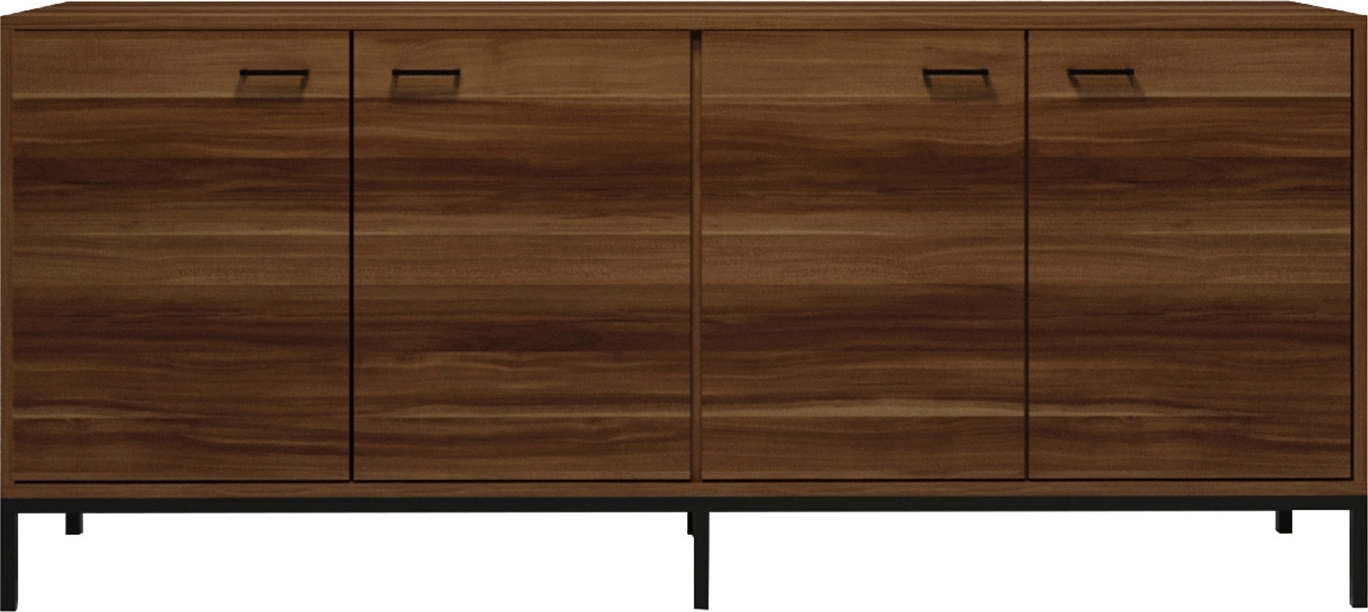 Porta dressoir - Walnoot/zwart