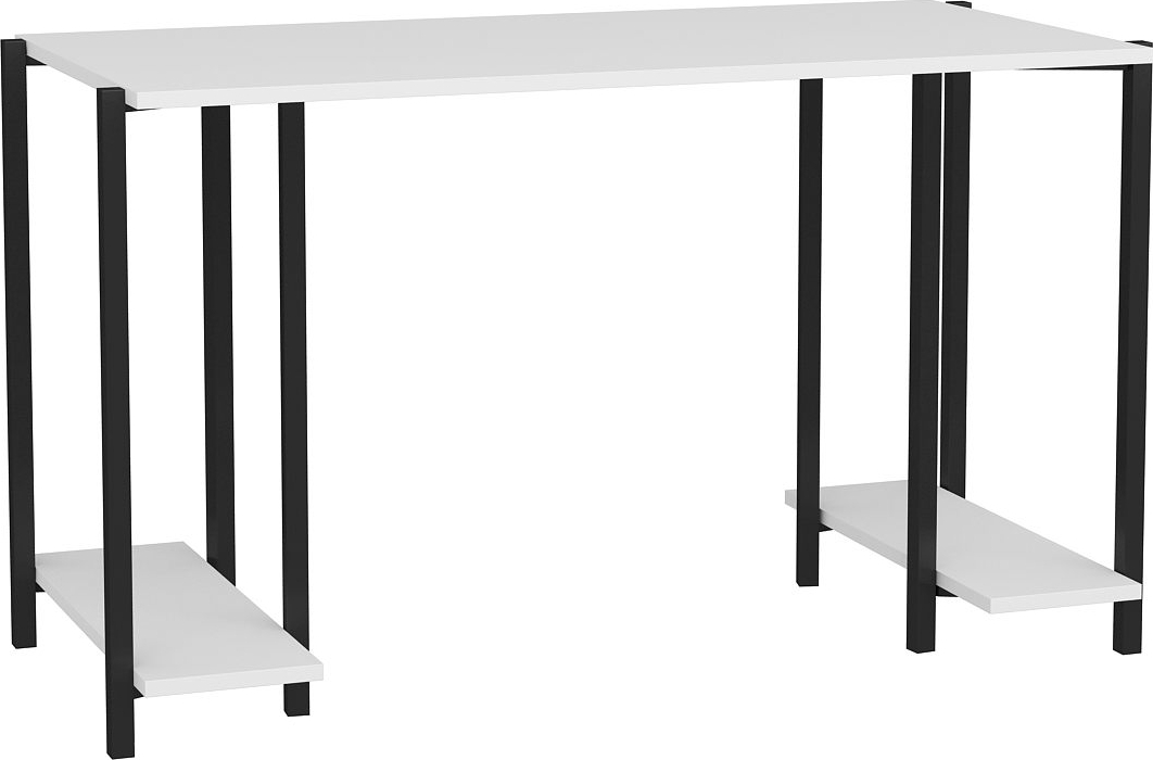 Academy skrivbord 125,2 x 60 cm - Svart/vit
