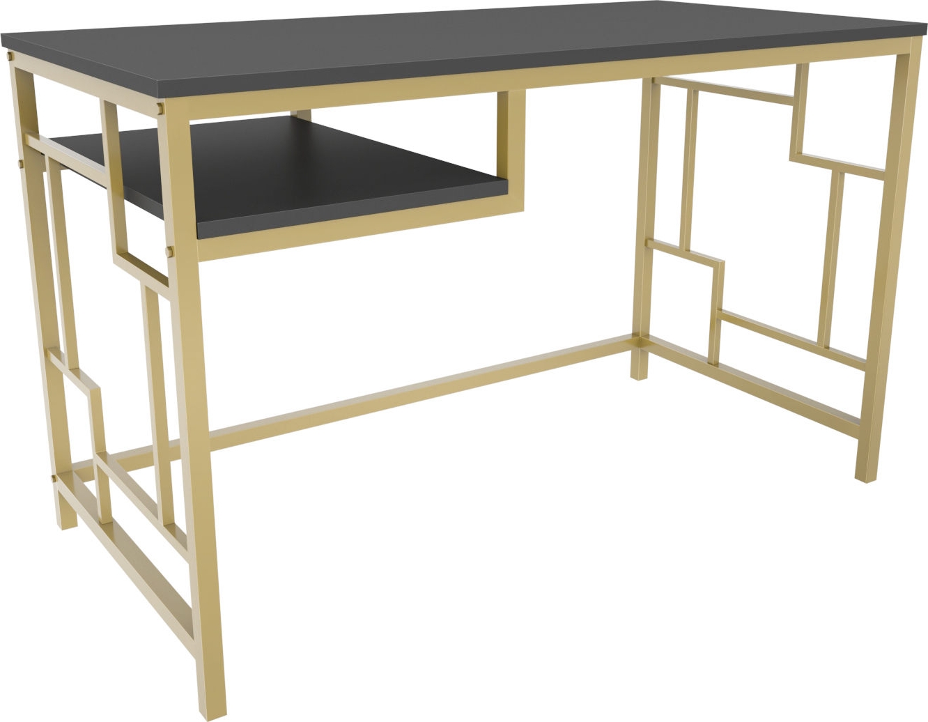 Kennesaw skrivbord 120 x 60 cm - Guld/antracit
