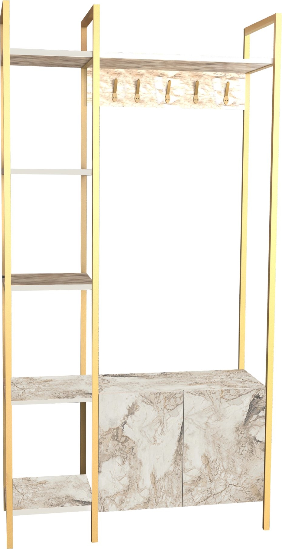 Doga hallm�bel - Vit/guld