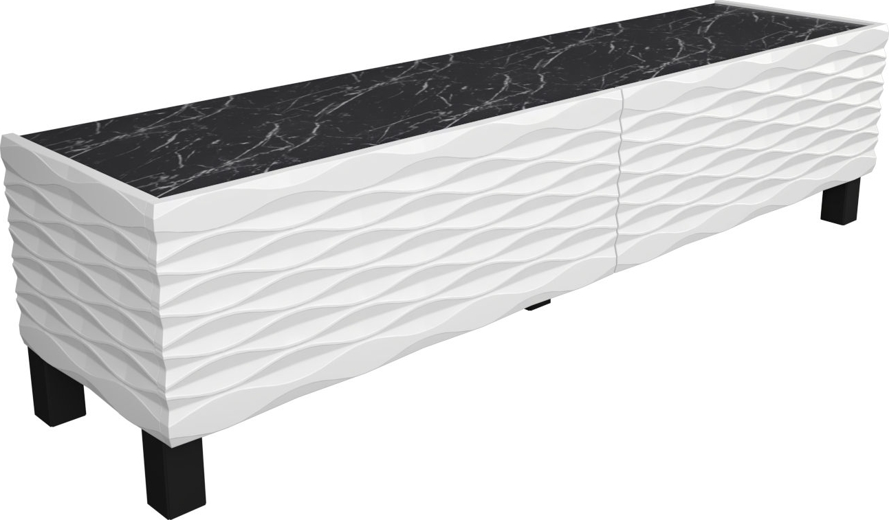 Lerze mediabank - Wit/zwart