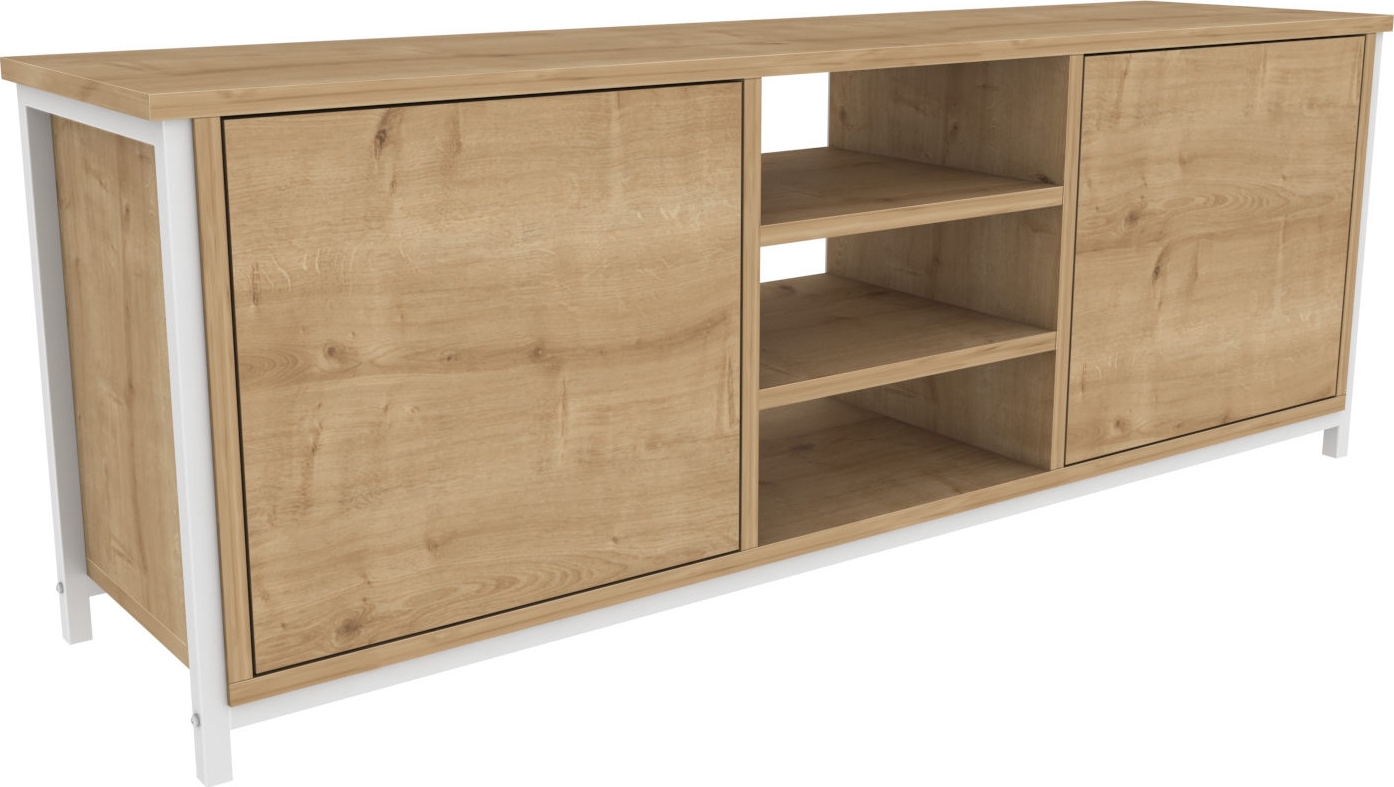 Otis mediabank - Wit/eiken