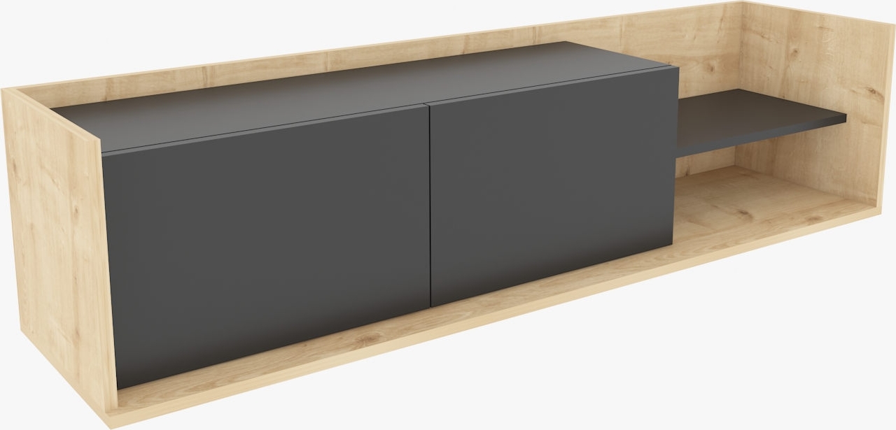 Krog mediabank - Eiken/antraciet Krog mediabank - Eiken/antraciet