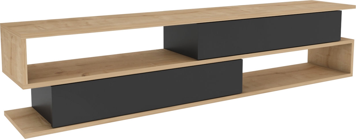 Cortez mediabank - Eiken/antraciet