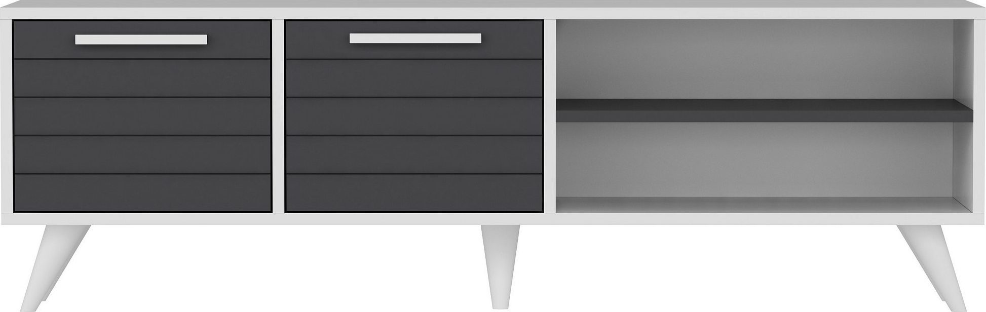 Noyan mediabank - Wit/antraciet