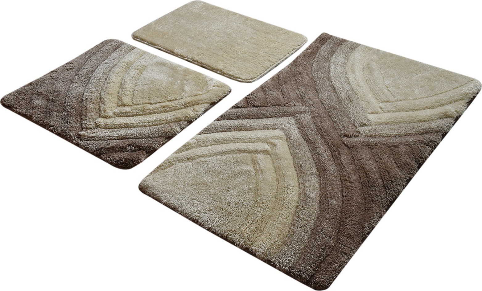 Stella badkamer vloerkleed set - Bruin Stella badkamer vloerkleed set - Bruin