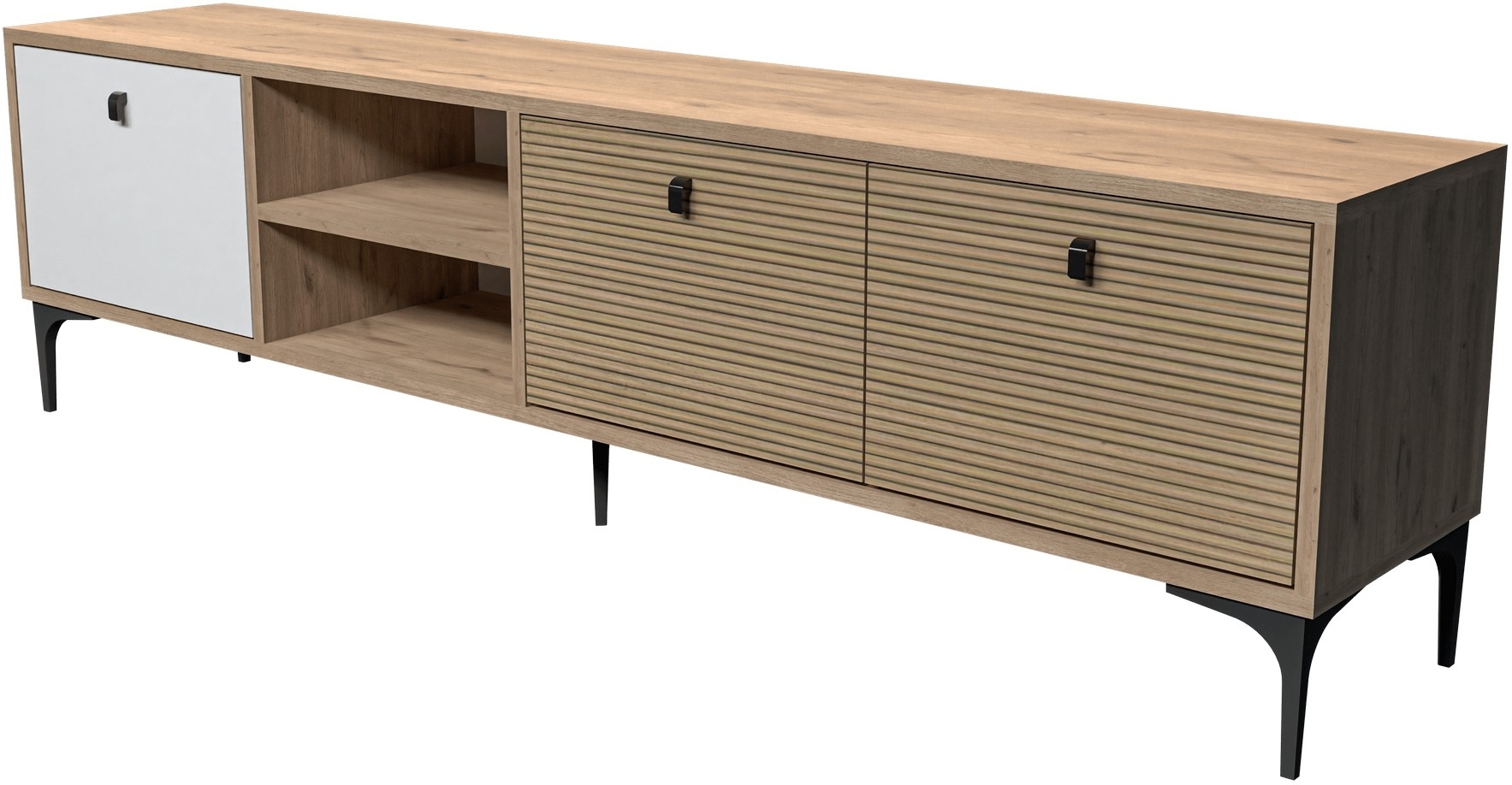 Vision TV-standaard - Wit/eiken Vision TV-standaard - Wit/eiken