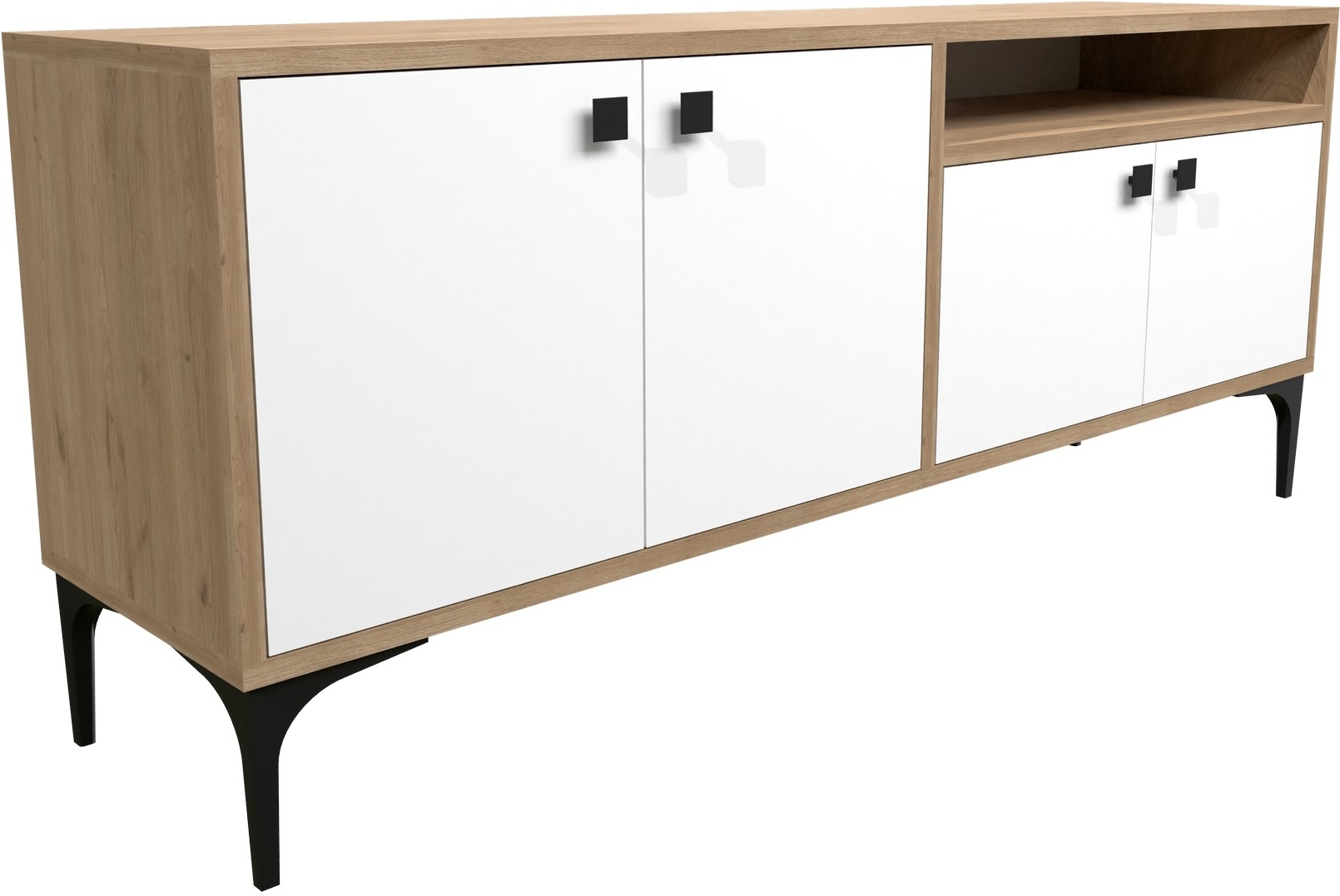 Artemis TV-meubel - Wit/eiken