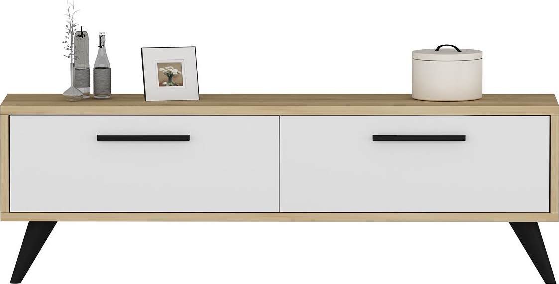 Melisa mediabank - Saffier eiken/wit