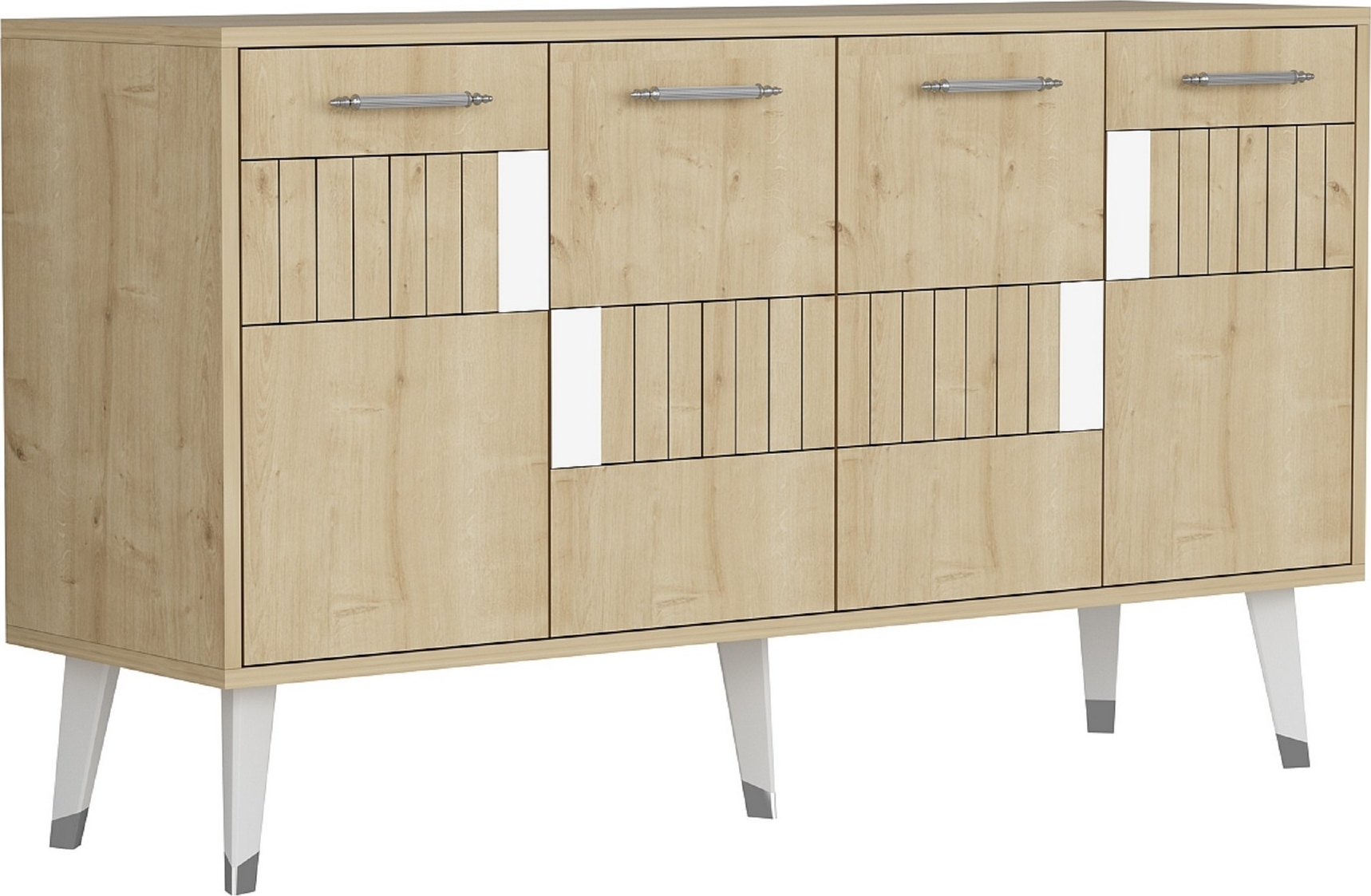 Moda dressoir - Saffier eiken/zilver