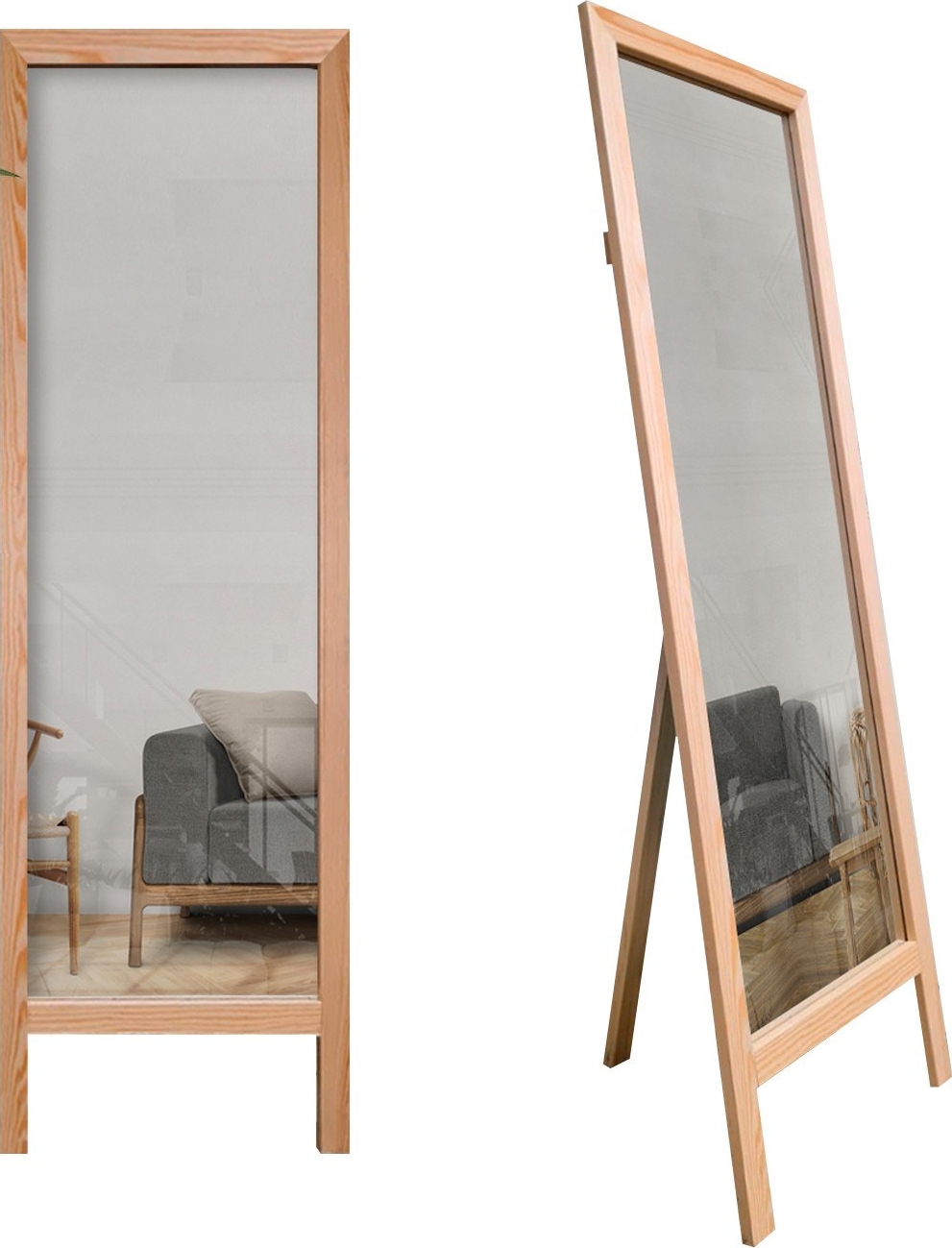 Cheval spegel 45 x 145 cm - Beige Cheval spegel 45 x 145 cm - Beige