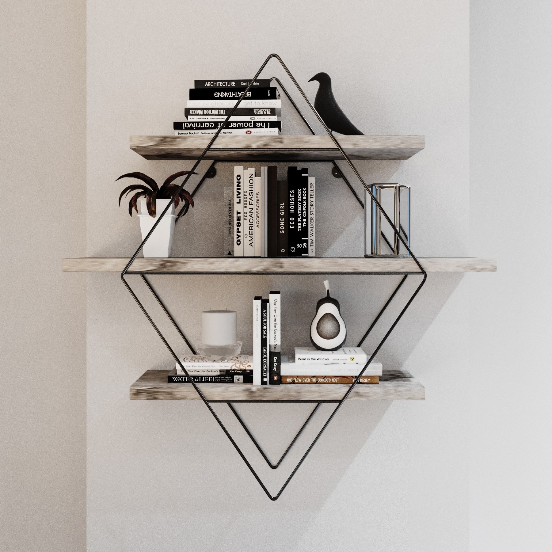 Dekoryum wandplank Eiken/zwart Dekoryum wandplank Eiken/zwart