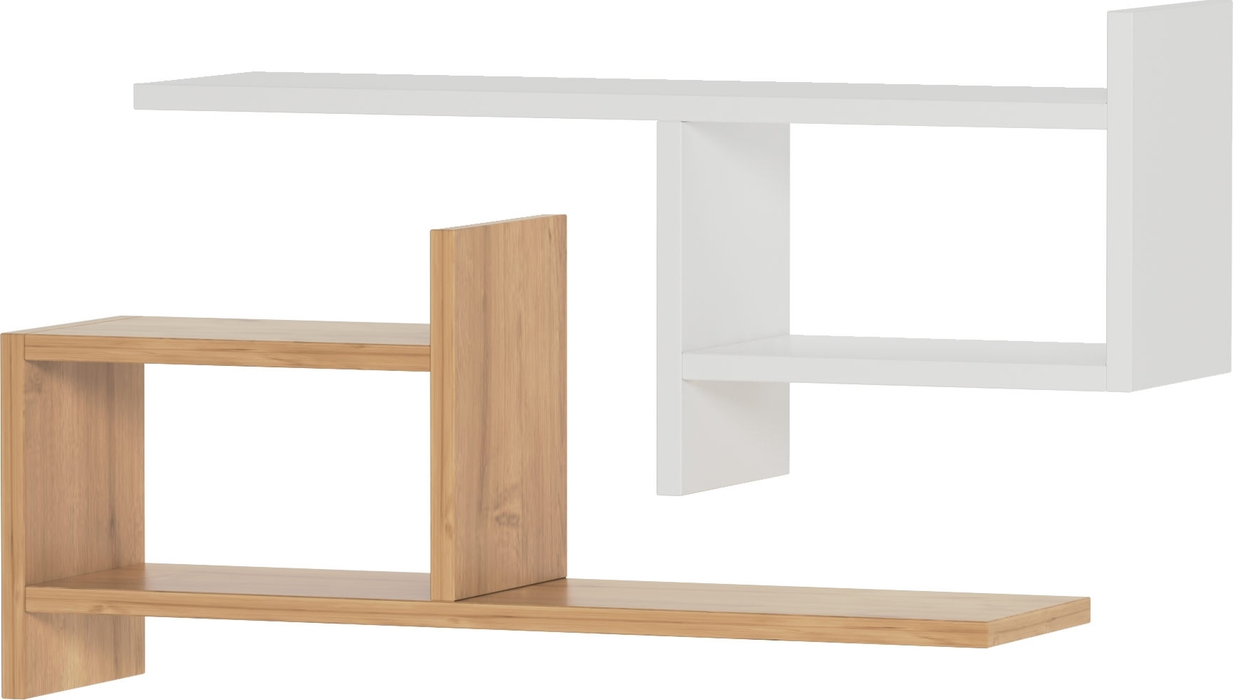 Hisar vägghylla - Vit/ek Hisar vägghylla - Vit/ek
