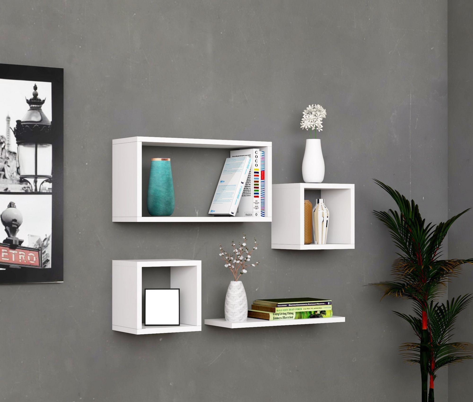 Babi wandplank - Wit