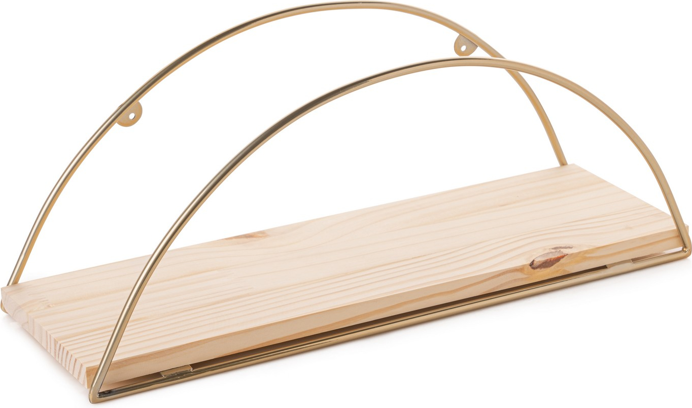 Duvar v�gghylla - Guld/brun