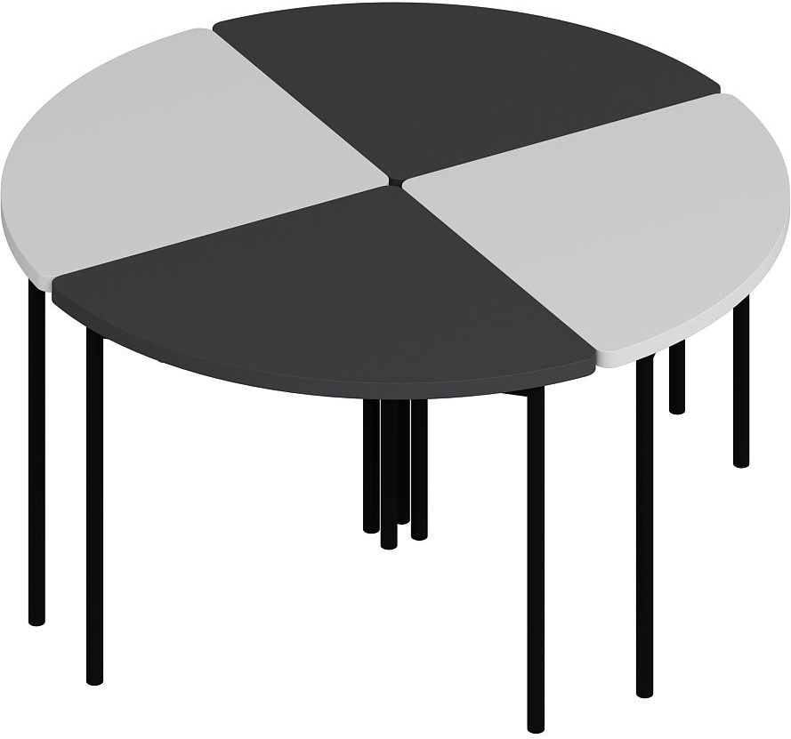 Emma soffbord&nbsp;�90 cm - Vit/antracit