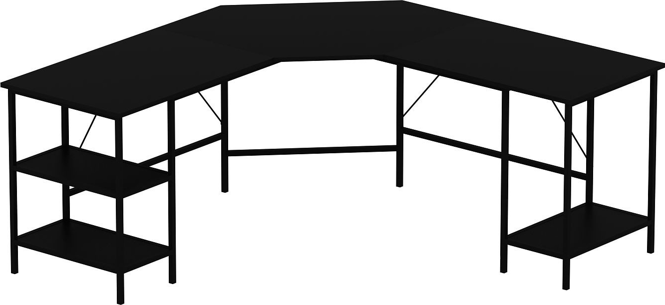 Power h�rnskrivbord 180 x 60 cm - Svart