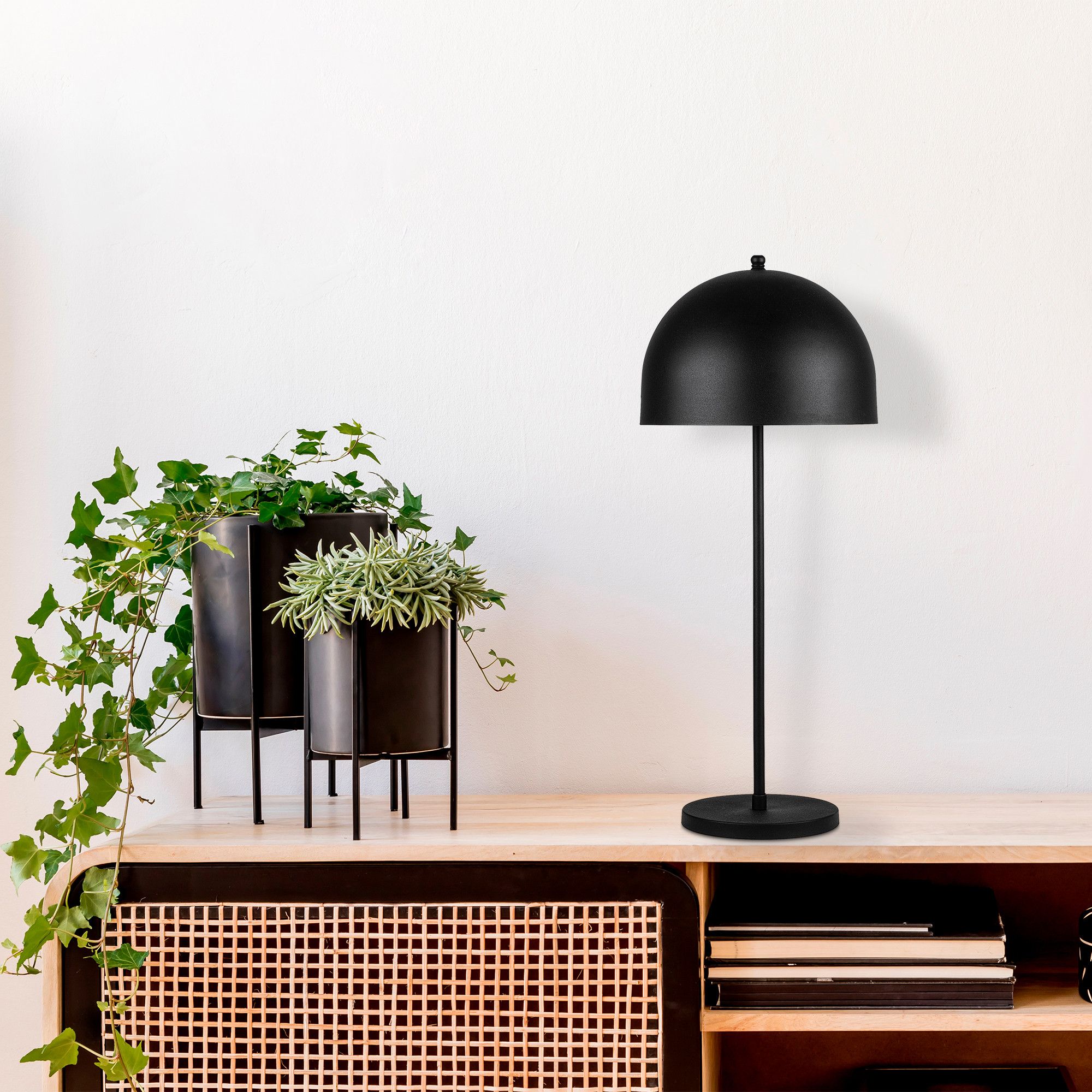 Can bordslampa - Svart