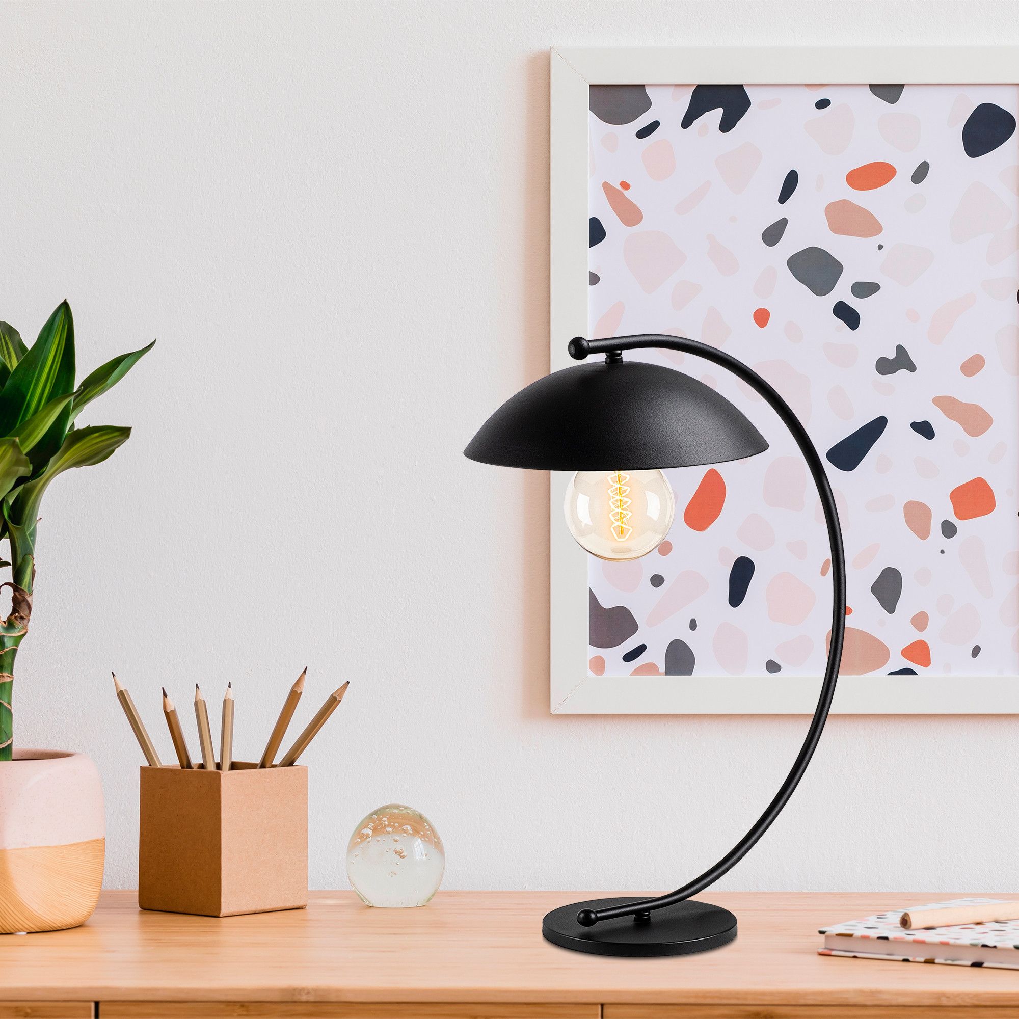 Silvan tafellamp - Zwart