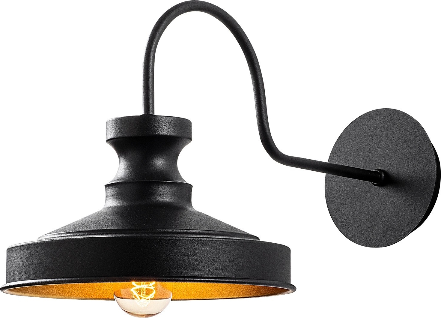 Berkeley wandlamp 182-A - Zwart