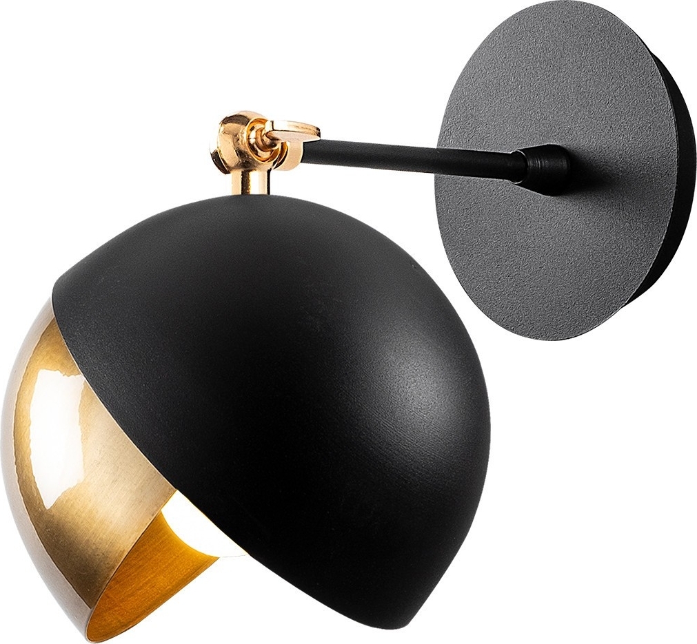 Berkeley wandlamp 252-A - Zwart/goud