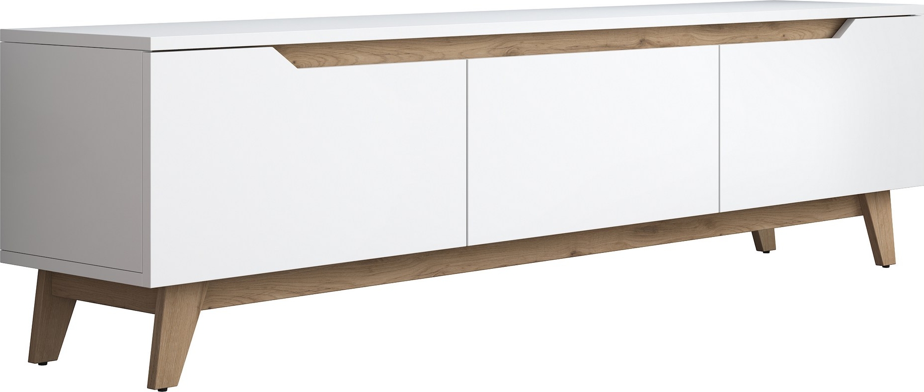 Duno TV-b�nk 180 cm - Vit/valn�t