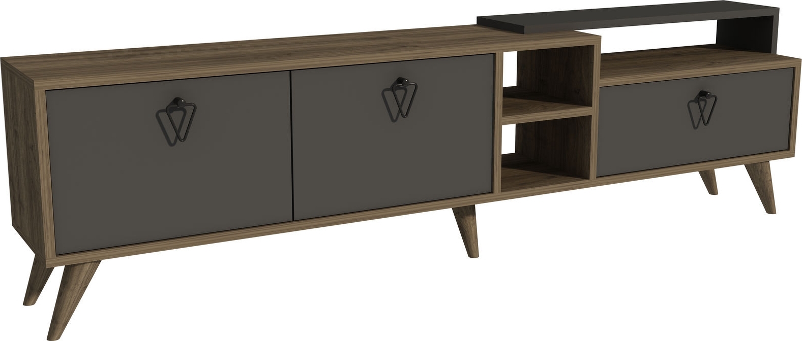 Lycke TV-bänk - Valnöt/antracit Lycke TV-bänk - Valnöt/antracit
