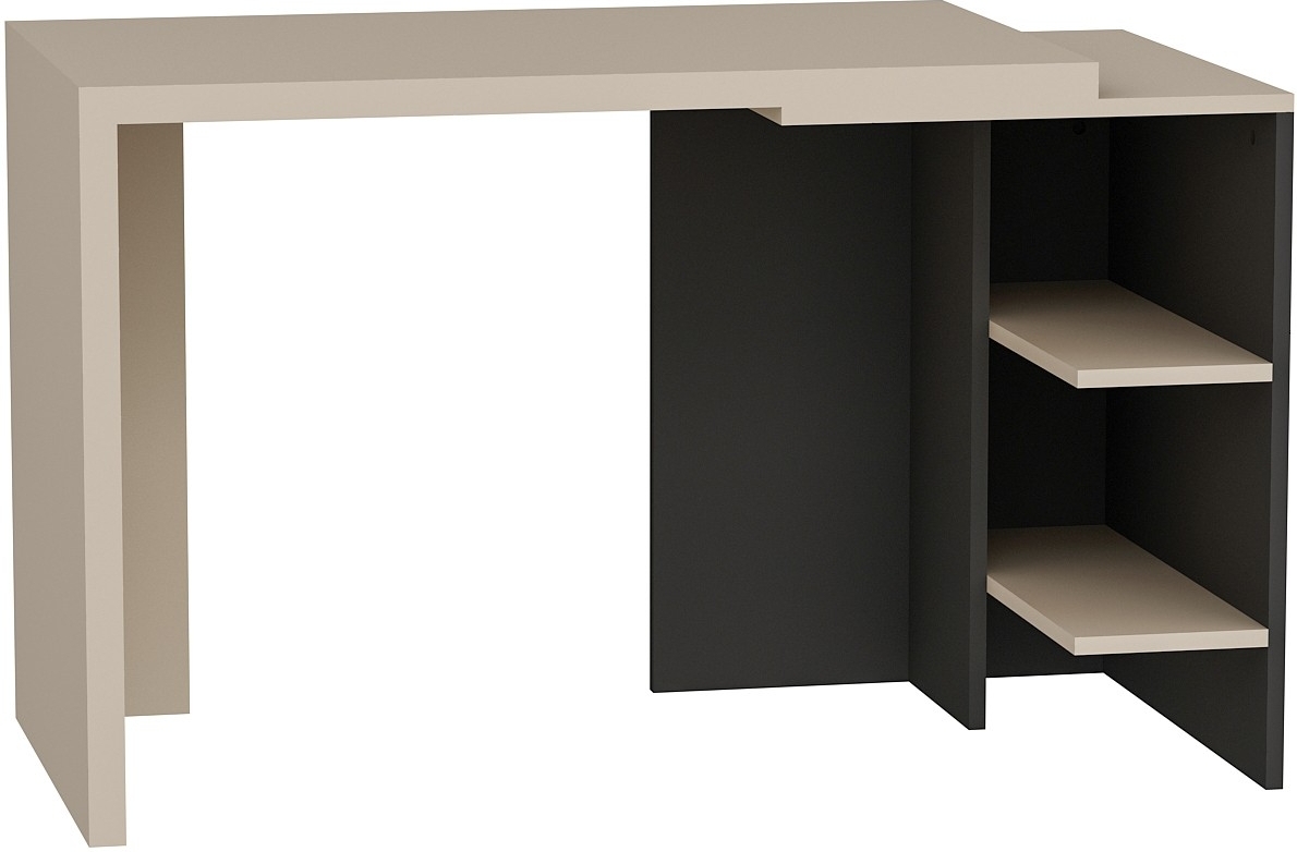 Frank skrivbord 120 x 60 cm - Beige/antracit