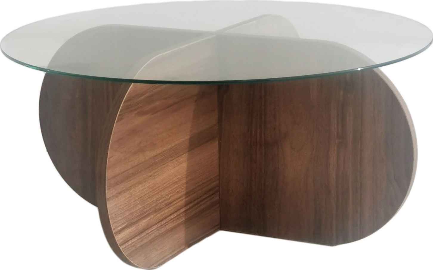 Soffbord i valn�t med glasskiva + Reng�ring f�r m�bler