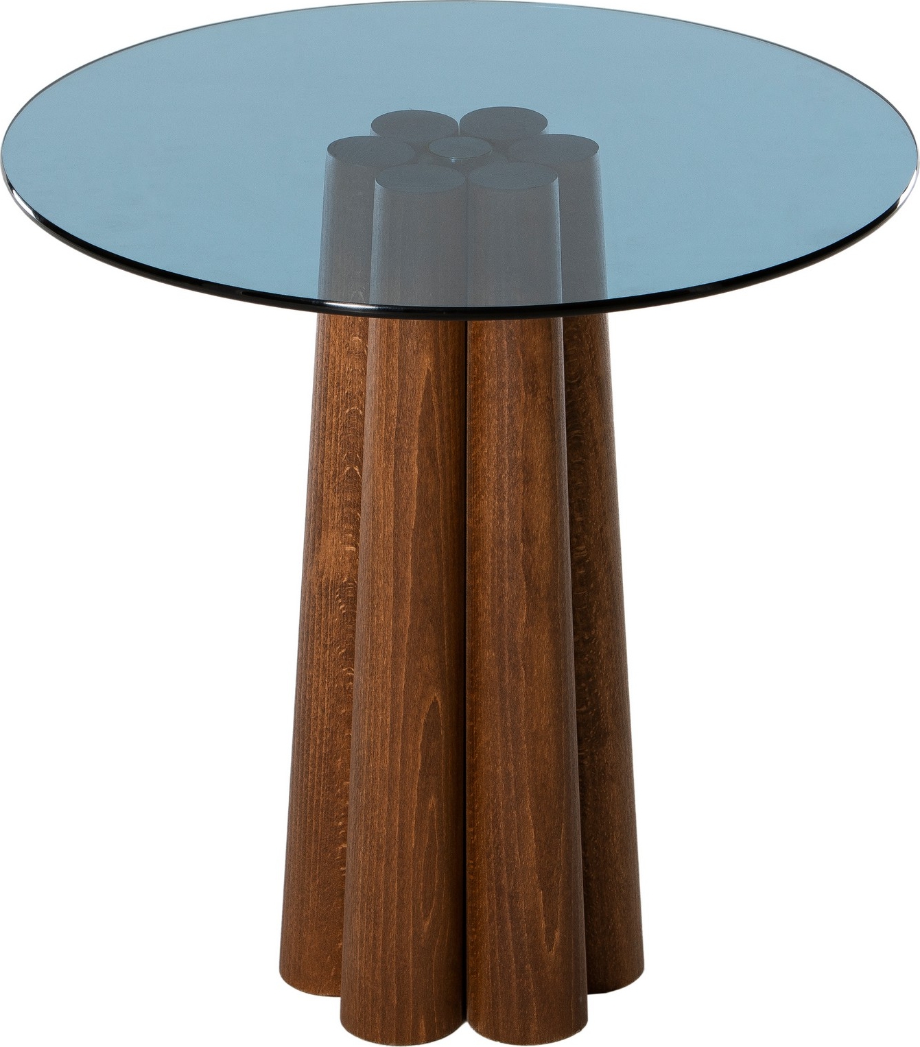 Thales salontafel �50 cm - Walnoot/blauw