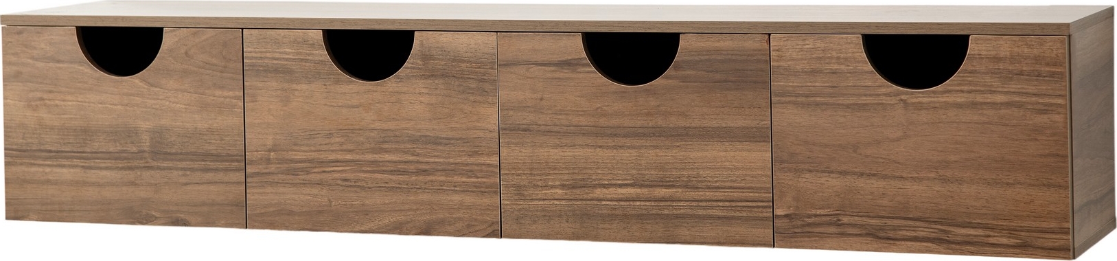 Four Seasons mediabank voor wandmontage - Walnoot