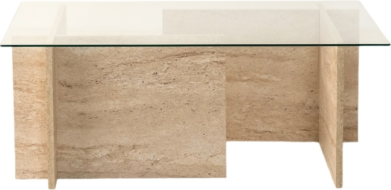 Escape soffbord 105 x 65 cm - Travertin Escape soffbord 105 x 65 cm - Travertin