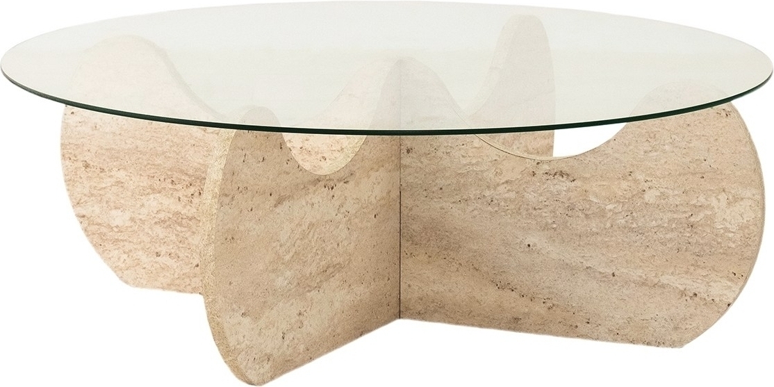 Himalaya salontafel Ø90 cm - Travertijn Himalaya salontafel Ø90 cm - Travertijn