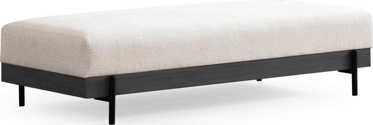 Eti sittpuff - Vit/svart