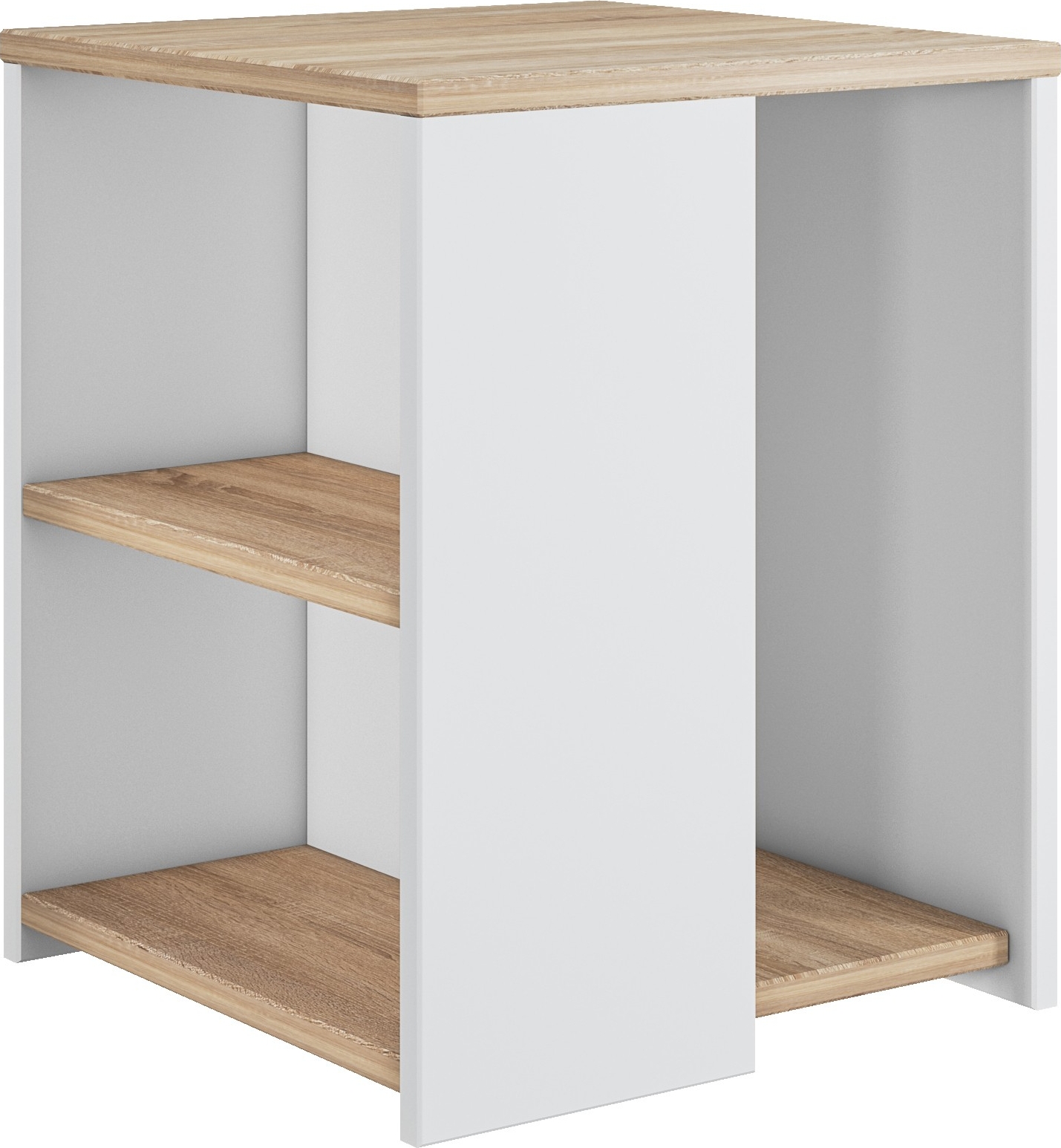 Rome sidobord 40 x 40 cm - Ek/vit